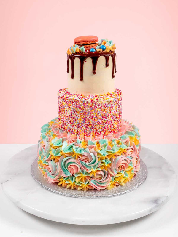 Confetti 3 Tier Cake | Free Delivery | London & Surrey