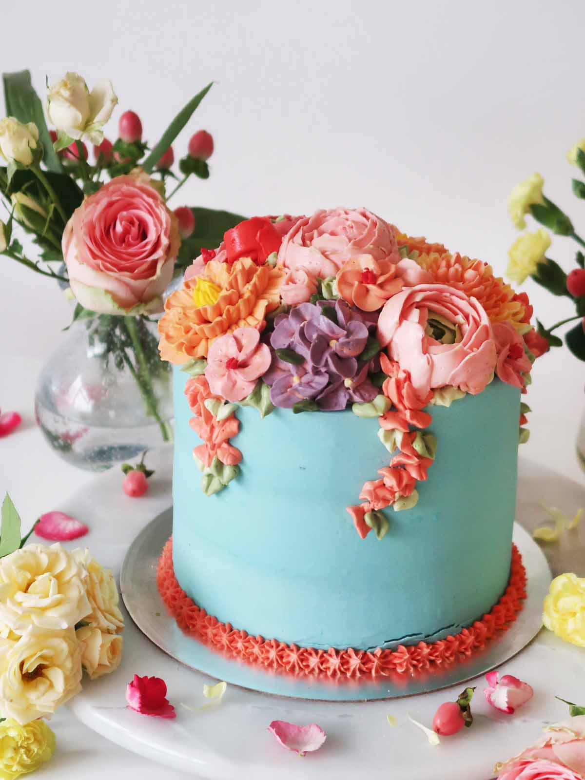 Beautiful Buttercream Flower Cake London Surrey