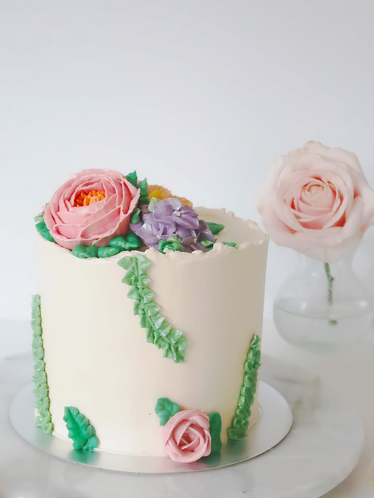 Buttercream Blooms Salted Caramel Cake Delivered