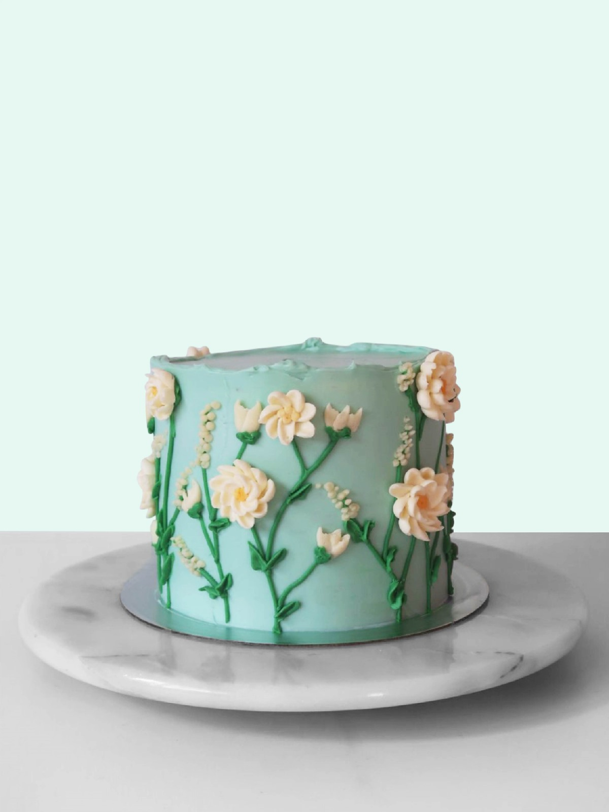 CUstom Spring Buttercream Flowers Cake delivery London Surrey