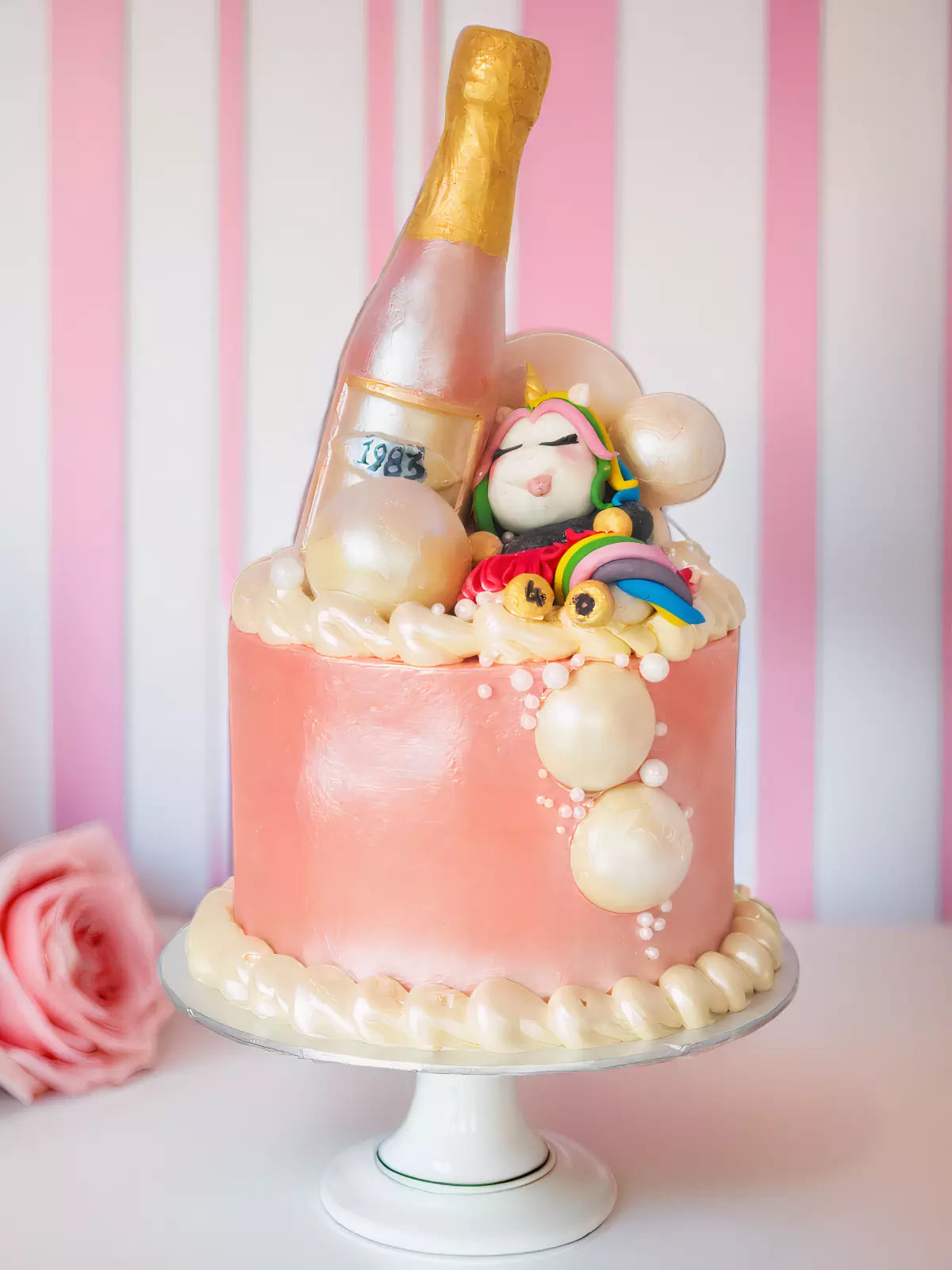 Champagne Party Unicorn Cake - London and Surrey