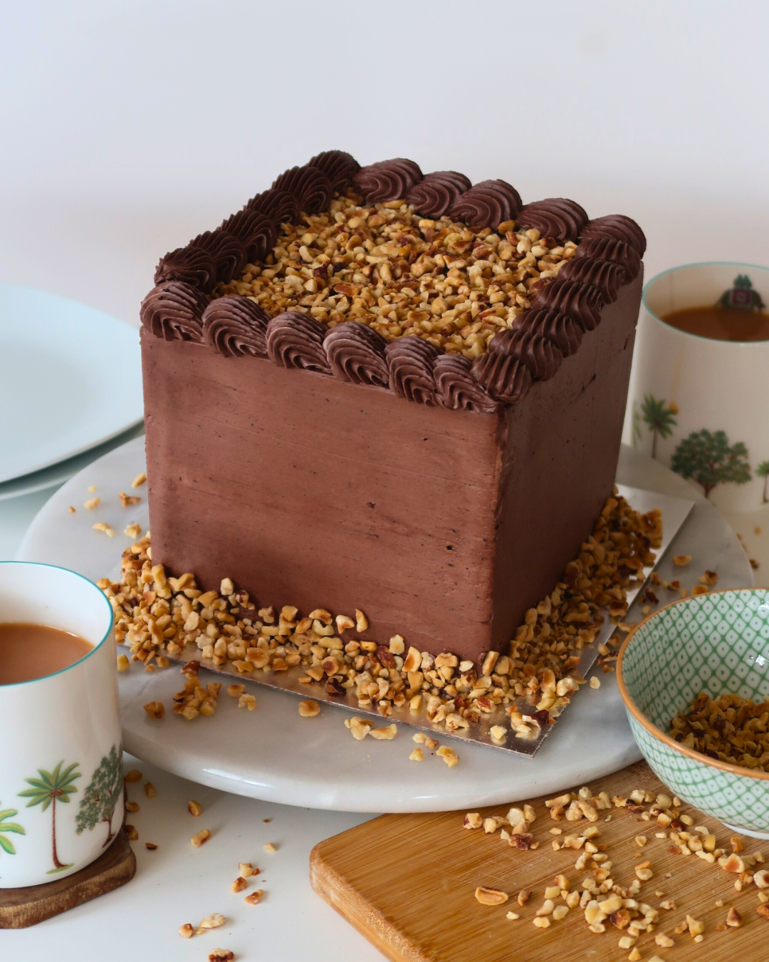 Chocolate Hazelnut Cube Cake Delivered London Surrey