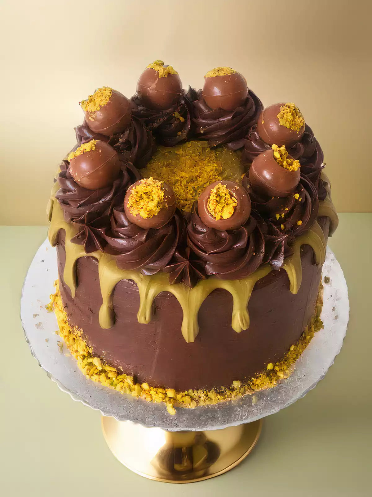 Chocolate Pistachio Truffle Cake Delivered London Surrey