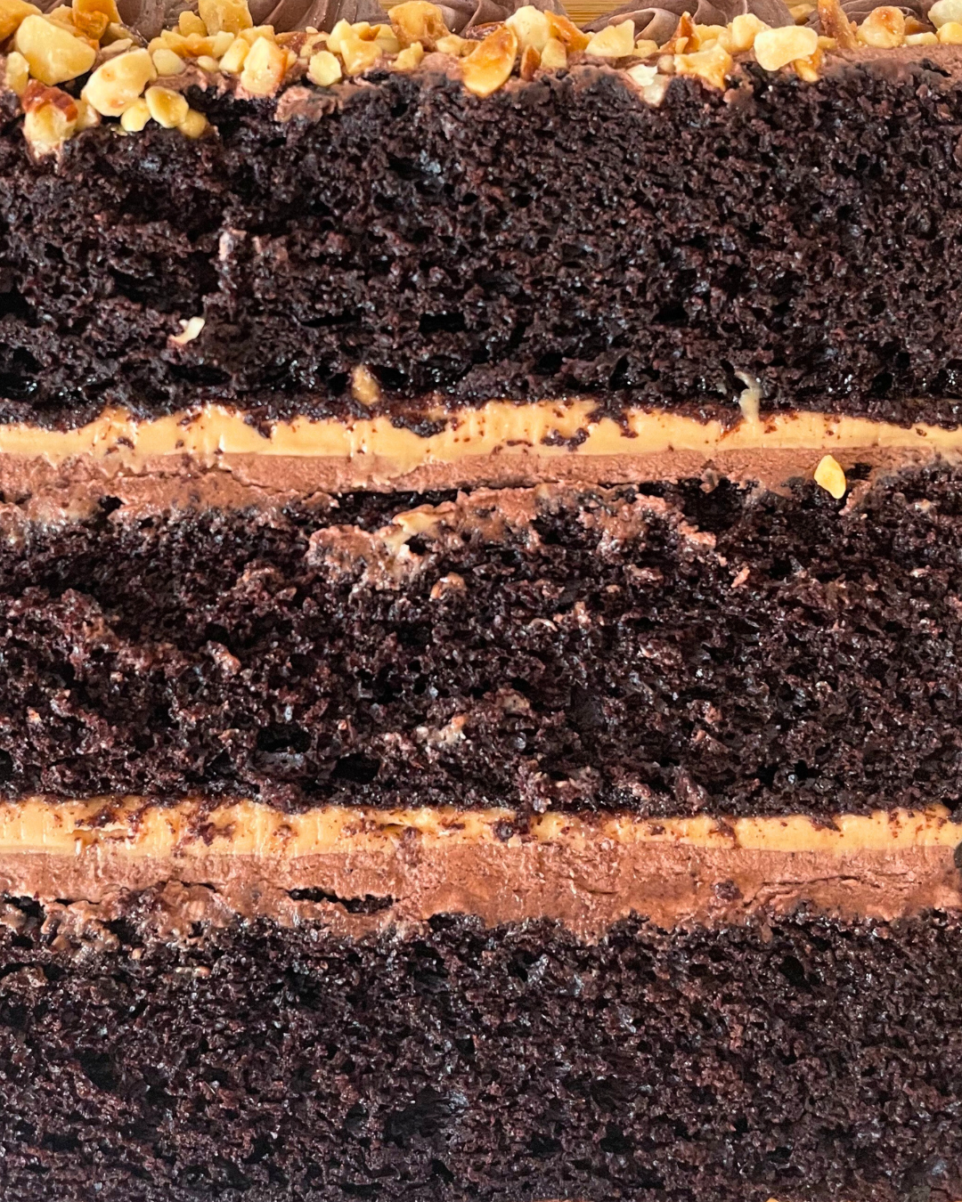 Chocolate Hazelnut Cake slice London Surrey