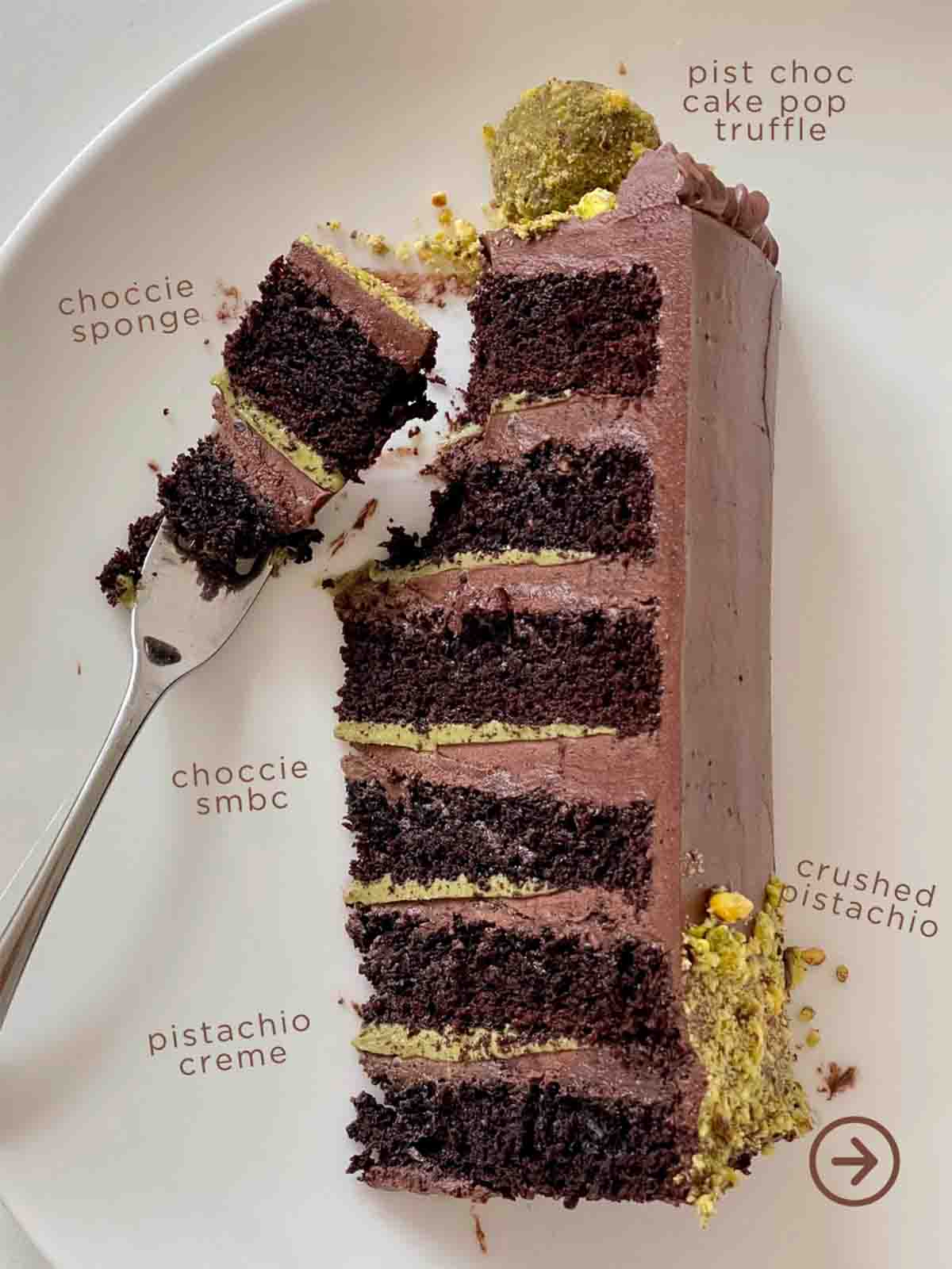 Chocolate Pistachio Cake Surrey