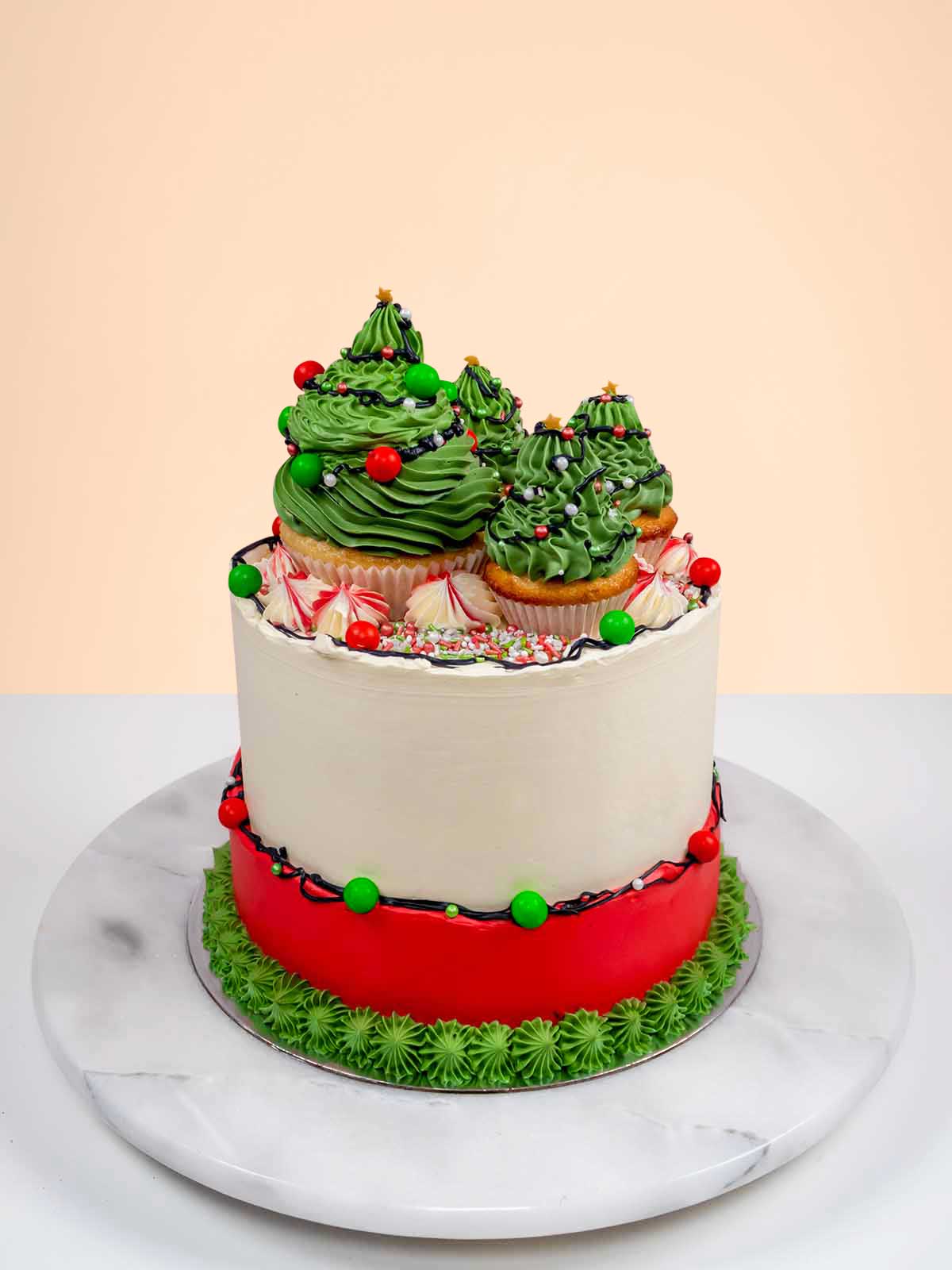 Christmas Spice Cake with Eggnog Buttercream - Hunger Thirst Play
