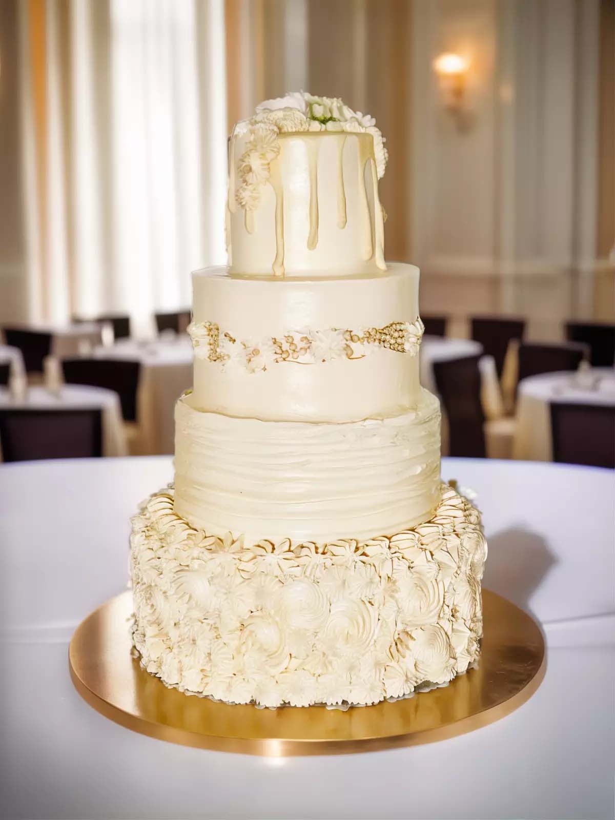 4 Tier Buttercream Wedding Cake