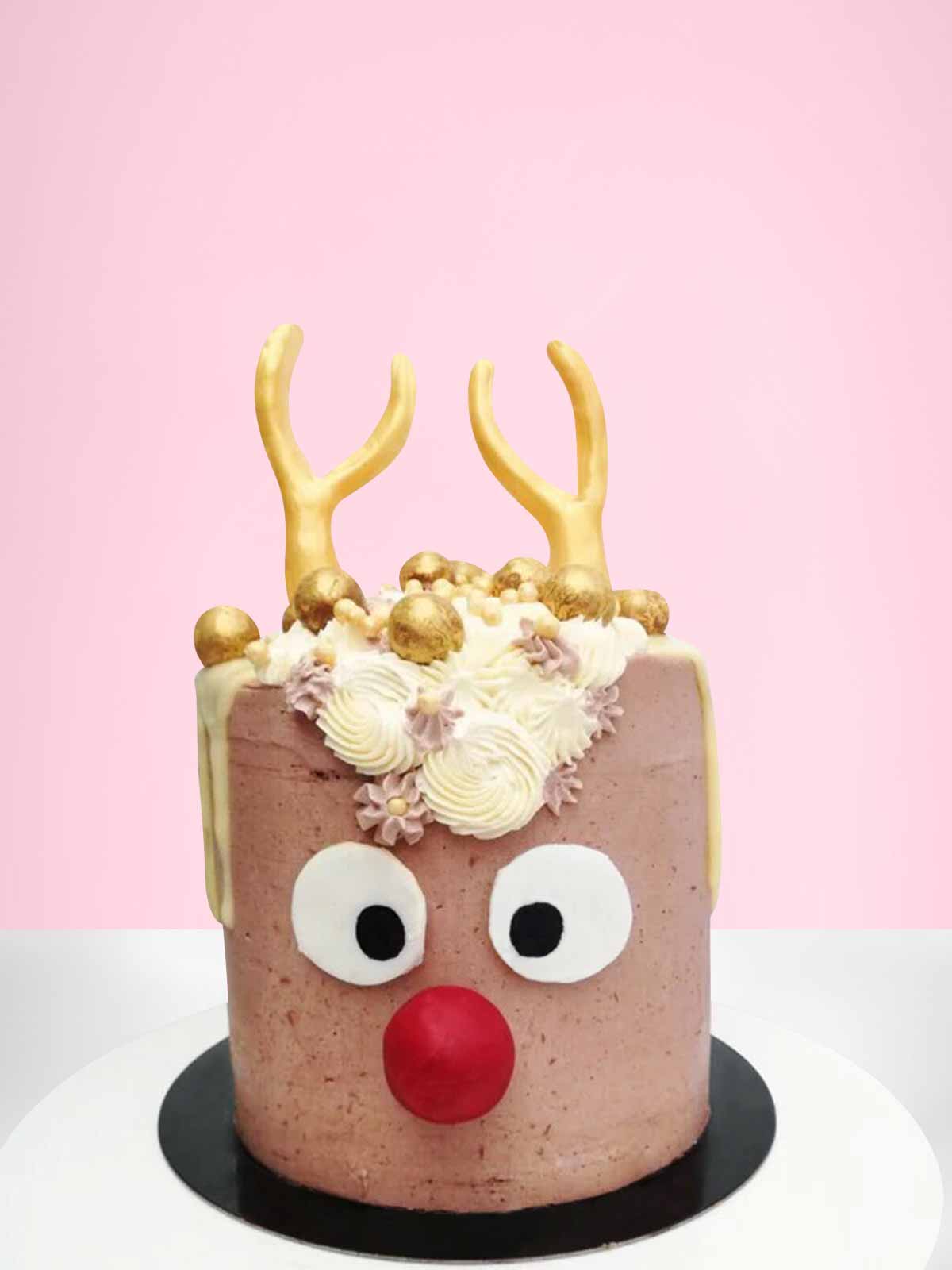 Reindeer Cake Topper, Christmas cake toppers, Holiday cake topper, Rudolf, Gold  cake topper, Christmas cake decorations