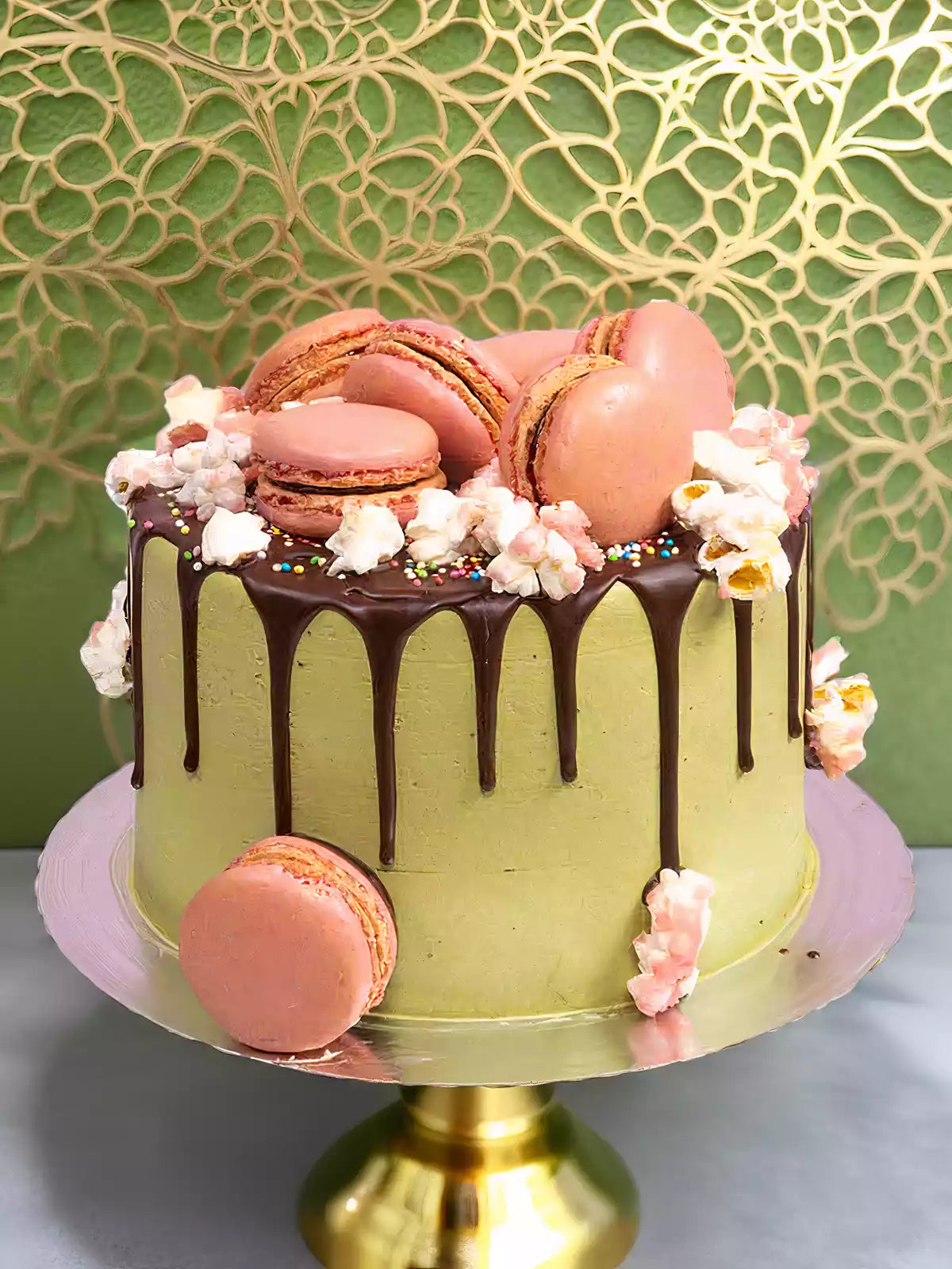 Japanese Matcha-Sakura Cake - London and Surrey