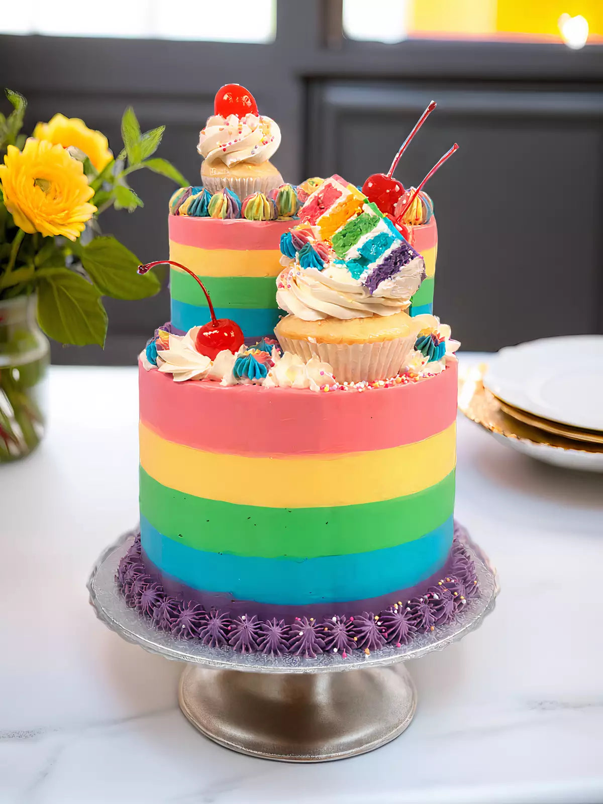 Mega Meta Rainbow Cake - London and Surrey