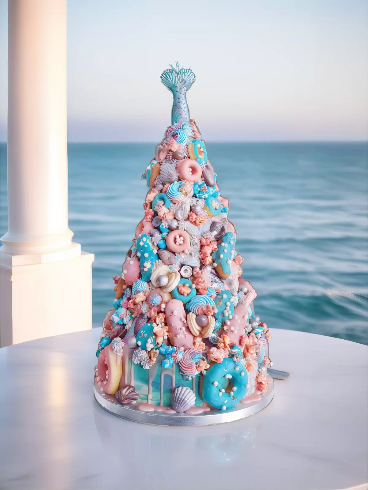 Mermaid Croquembouche Cake