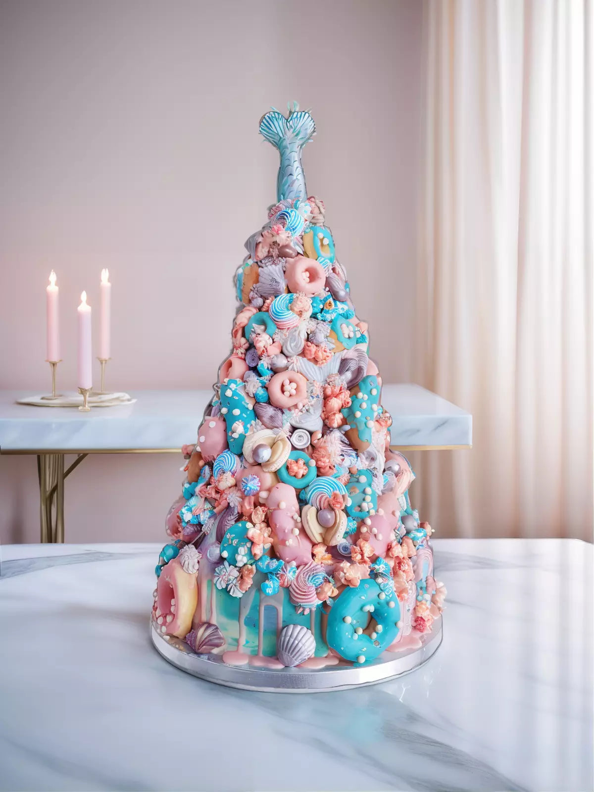 Mermaid Croquembouche Cake