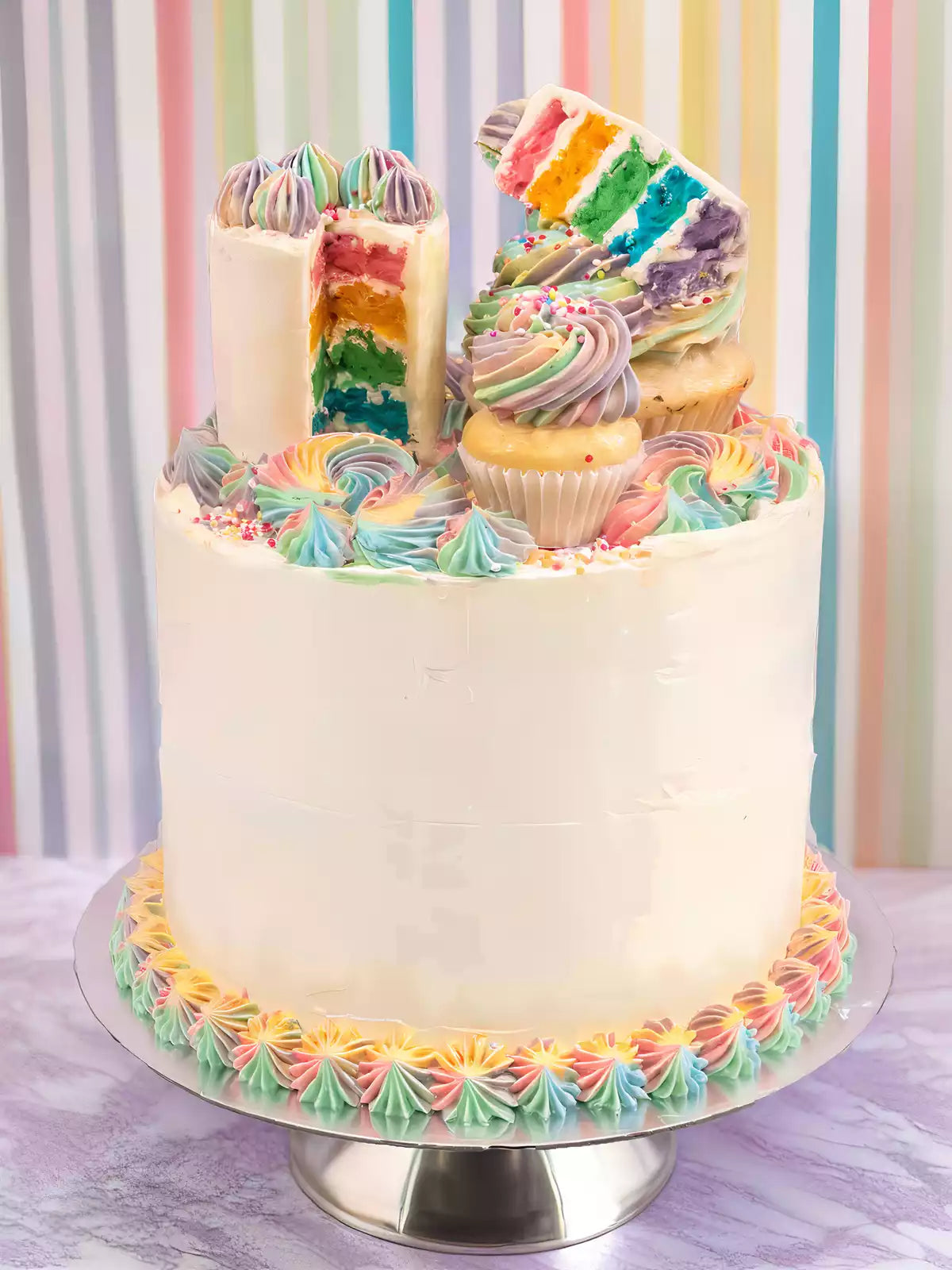 Meta Rainbow Cake - London and Surrey