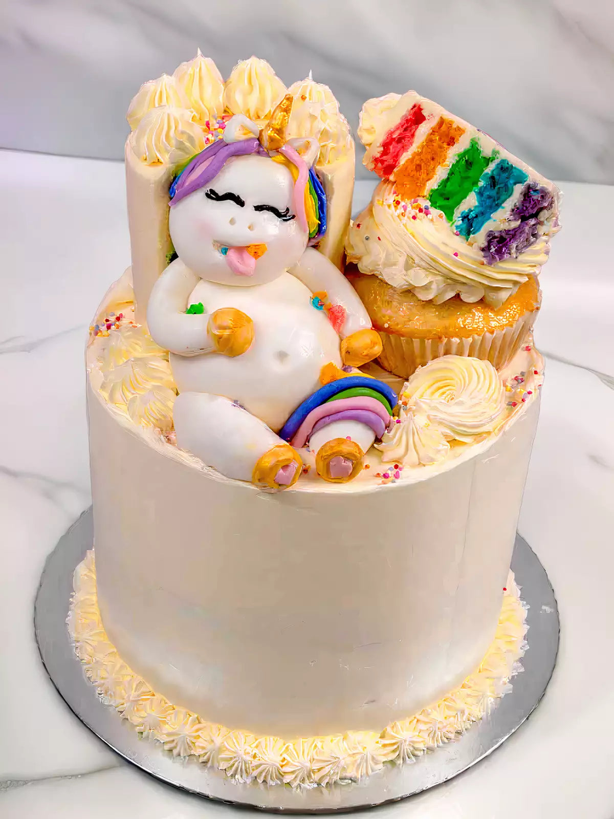 Meta Unicorn Rainbow Cake Delivered