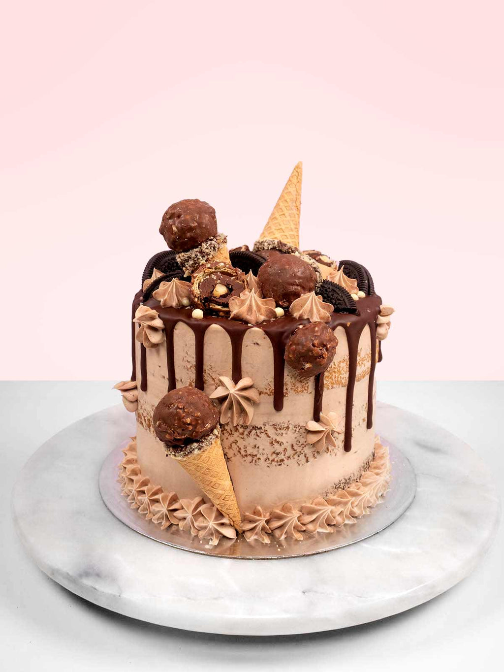 Raffaello & Ferrero Rocher Chocolate Cake – Flowers Box London