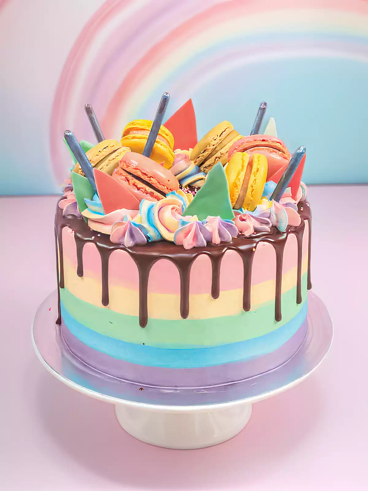 Pastel Pixie Rainbow Cake - London and Surrey