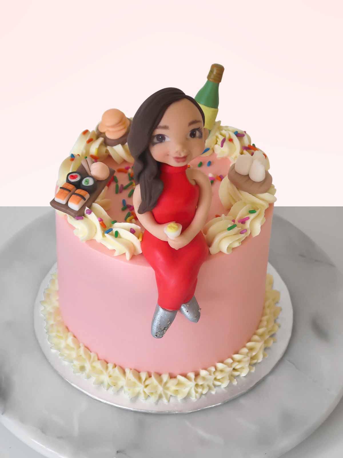 Personalised Birthday Girl Favourite Things Cake delivered Surrey London