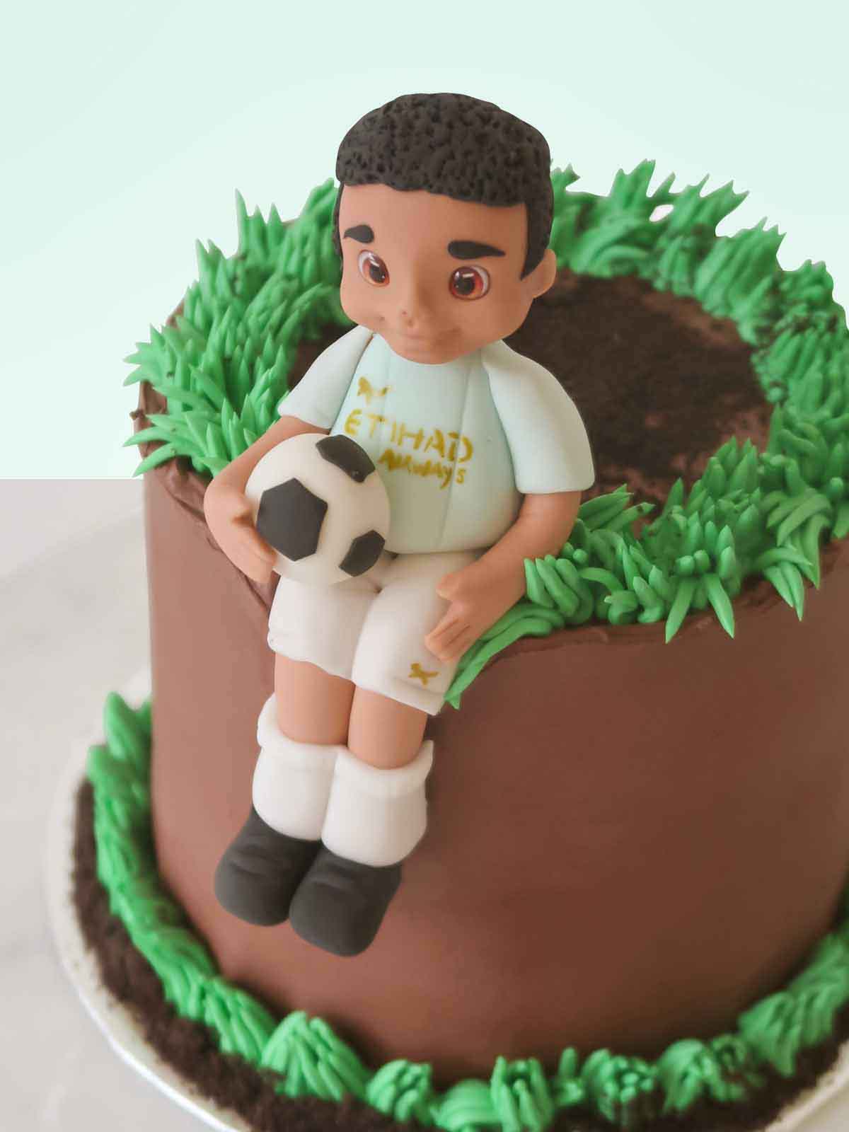 Personalised Footballer Birthday Cake Delivered Surrey London