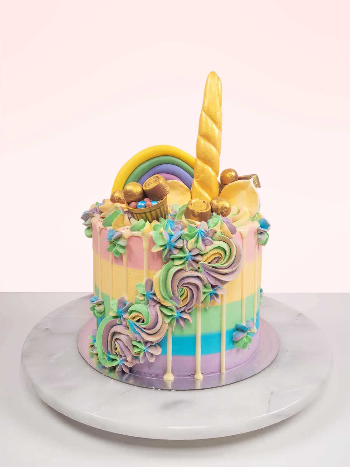 Rainbow Unicorn Cake by Megpi - Confetti Rainbow Velvet
