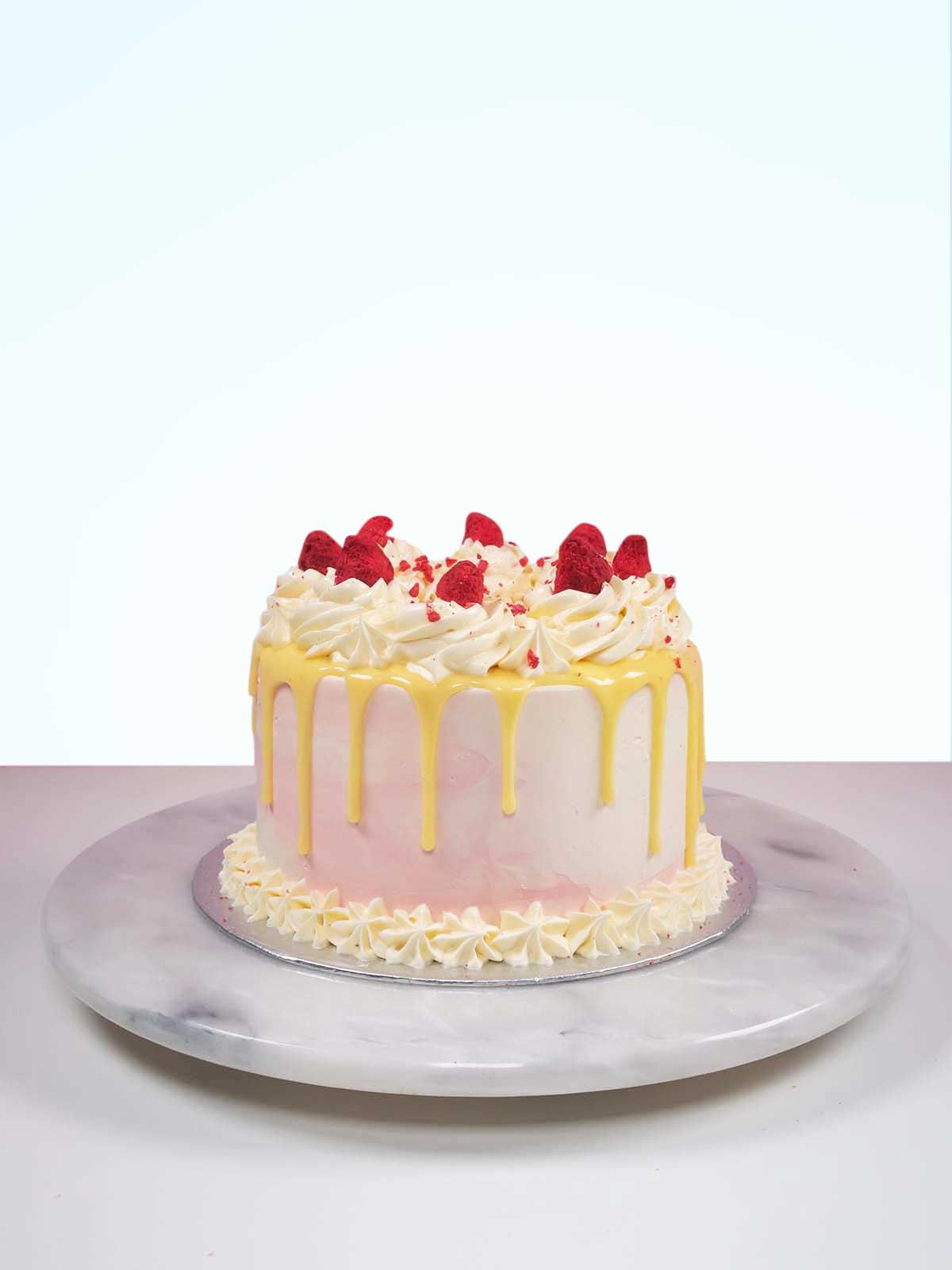 Shades Pink Rosette Cake (Eggless) - Ovenfresh
