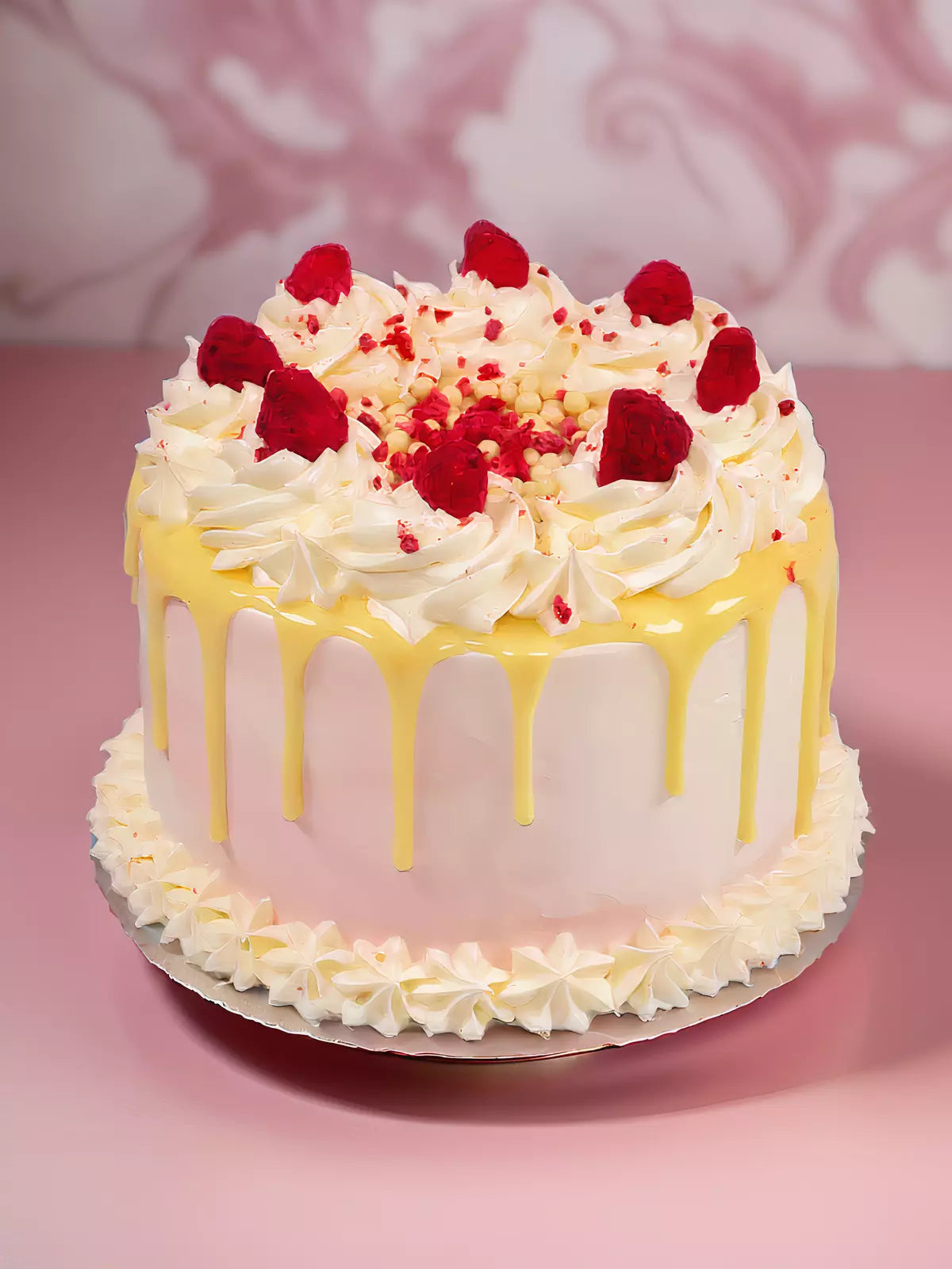 Raspberry White Chocolate Cake Delivered