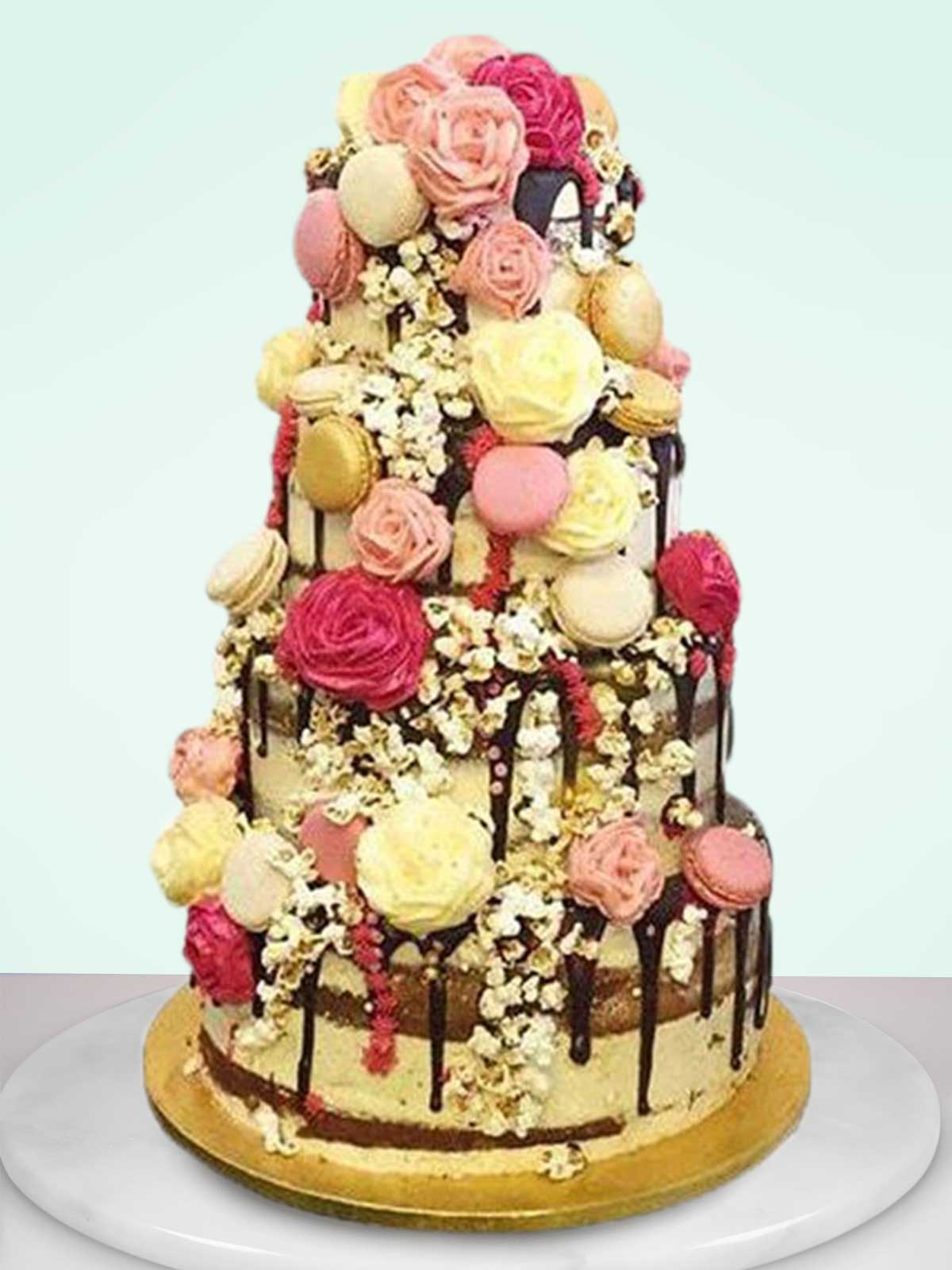 3 tier Boho Chic - Wedding Cake - Decorated Cake by - CakesDecor