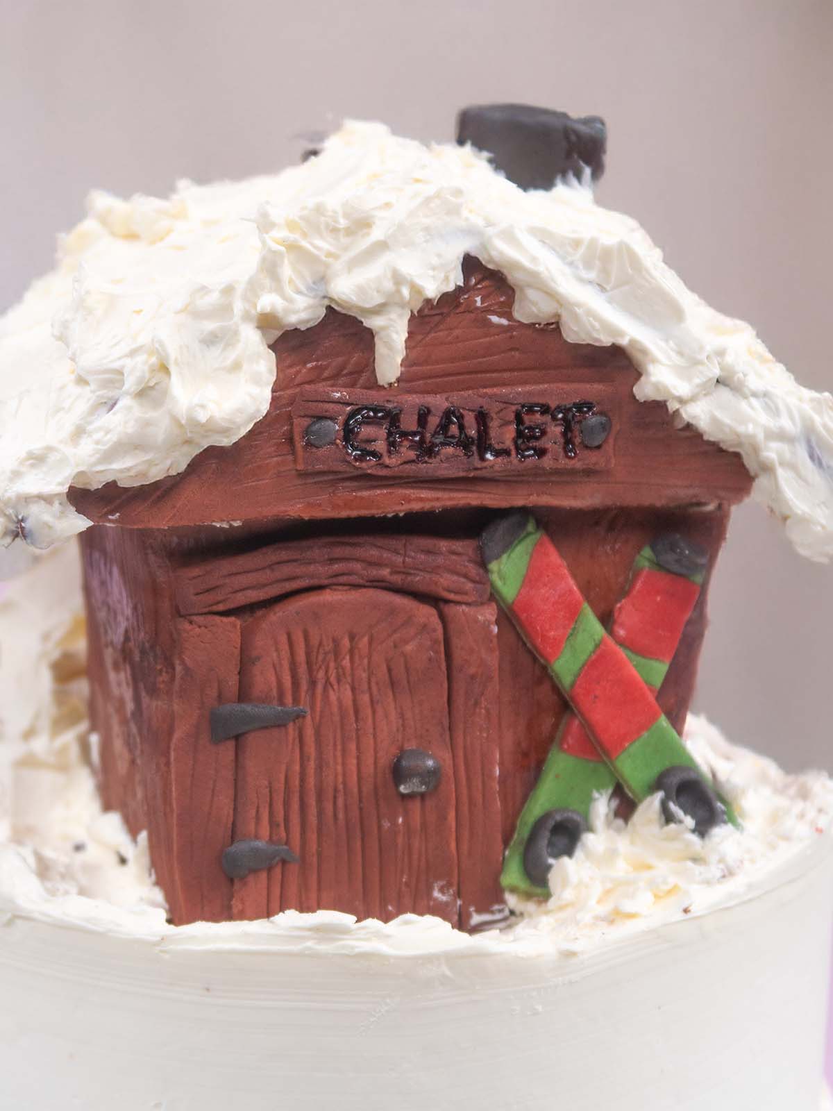 Ski Lodge Cake delivered to Surrey