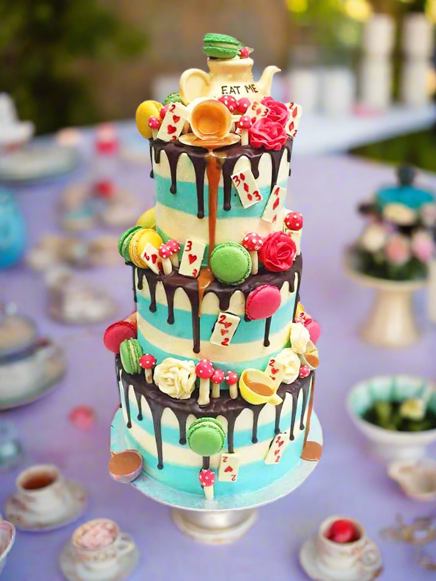 Alice in Wonderland Wedding Cake