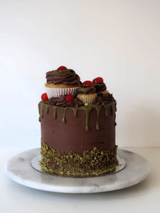 Chocolate Cherry Pistachio Cake